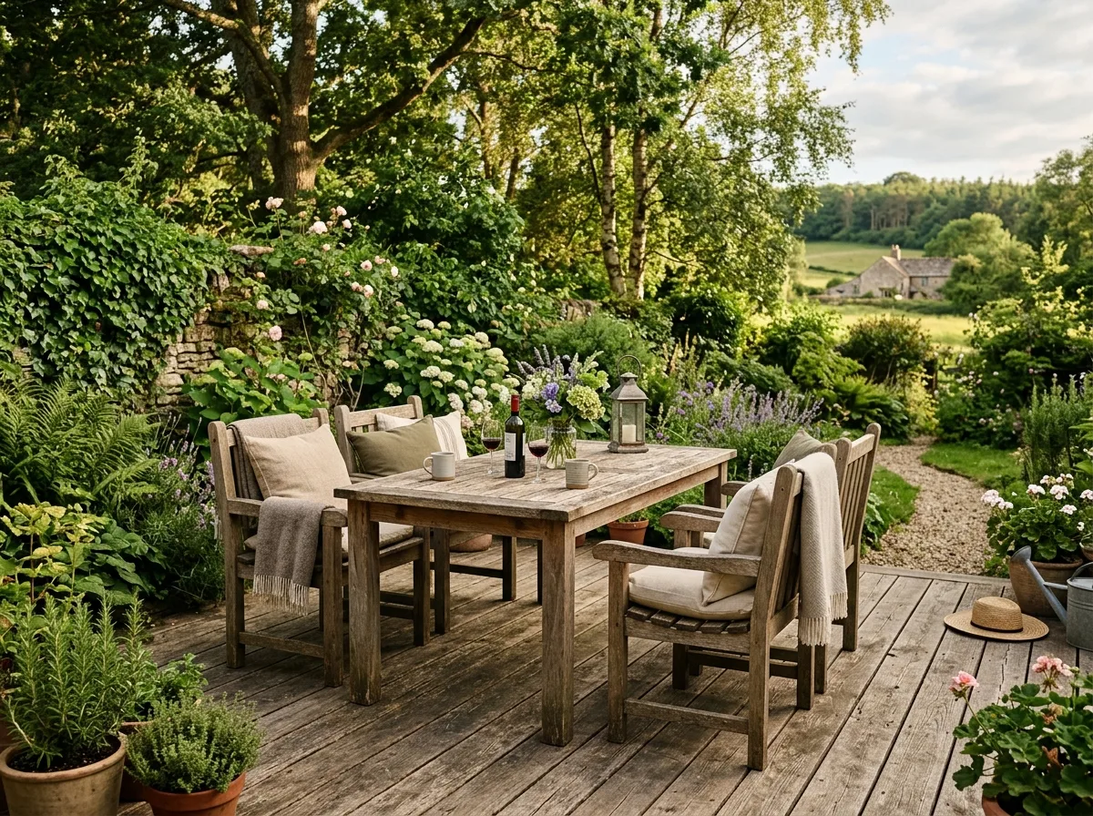Rustic Wooden Patio Set for 10 patio set ideas for the perfect backyard oasis
